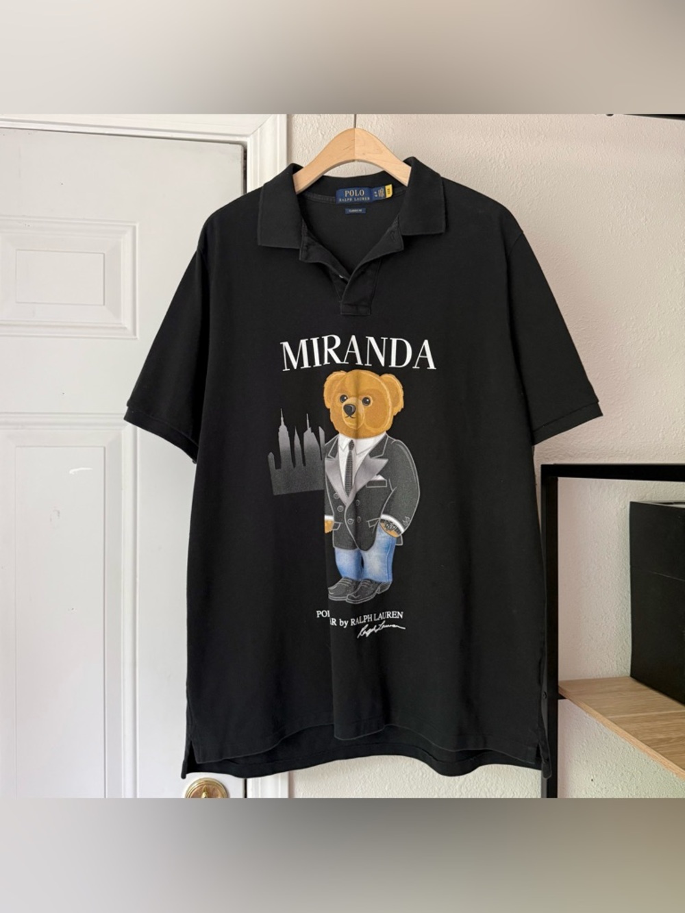 Polo by Ralph Lauren‎ Men’s Black Miranda Bear cotton nyc Polo Shirt